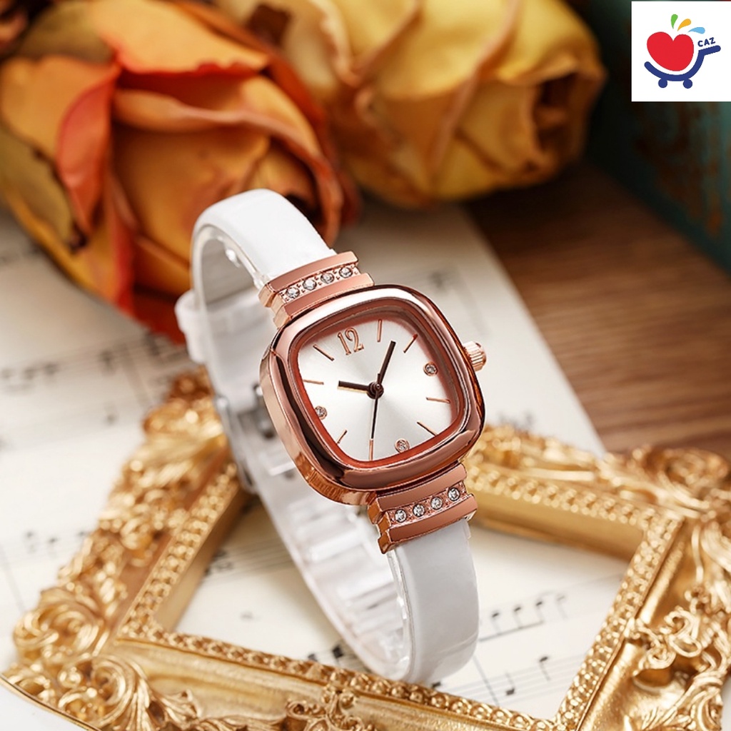 Small square watch women's retro quartz female watch good quality ...