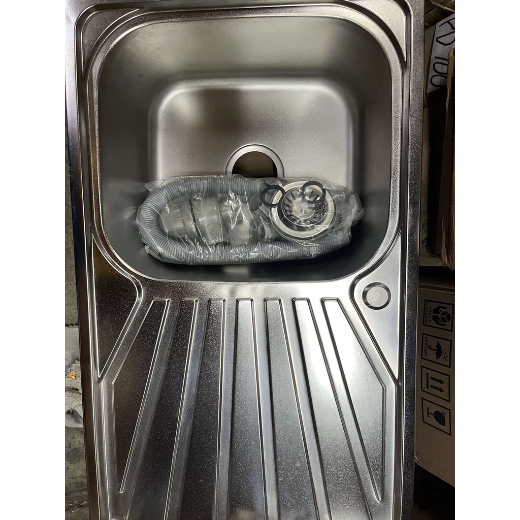 Kitchen Sink double bowl free strainer fittings gooseneck kitchen ...