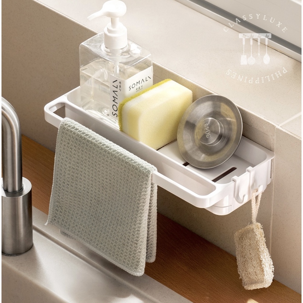 KITkitchen Kitchen Drain Rack Sink Wallmounted Shelf Household