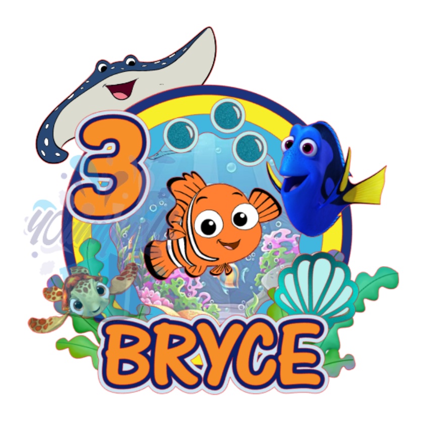 Finding Nemo Theme Cake Topper (Layered/3D) | Shopee Philippines