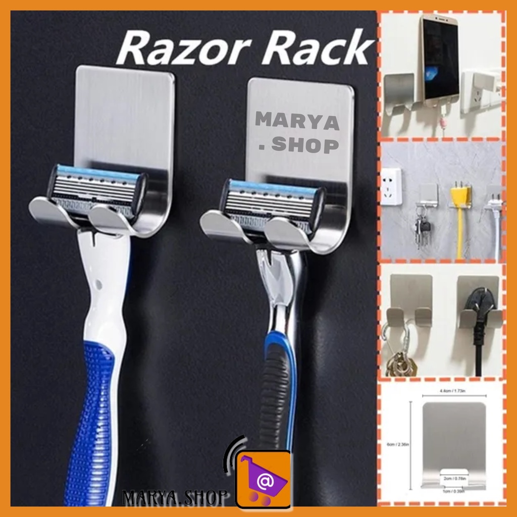MARYA.SHOP Men's 304 Stainless Steel Razor Holder Shaver Shelf Bathroom ...