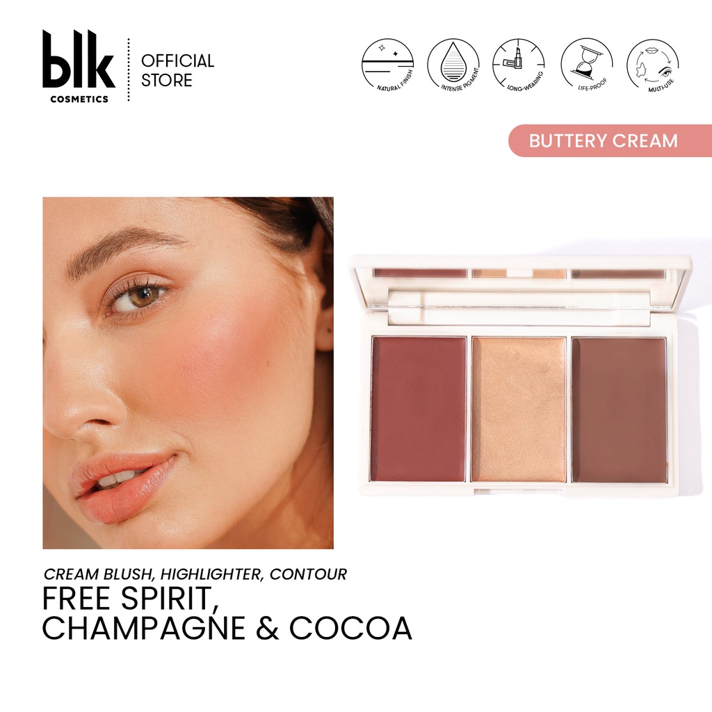 blk cosmetics daydream cream blush, highlighter and contour/bronzer