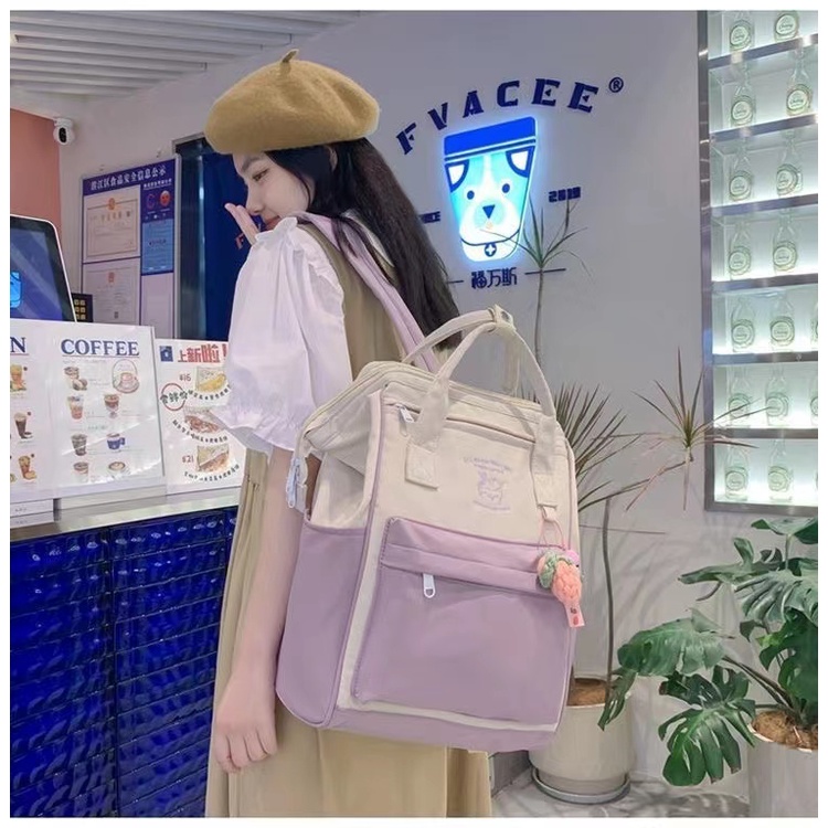 Korean anello backpack for women doughnut school bag laptop waterproof