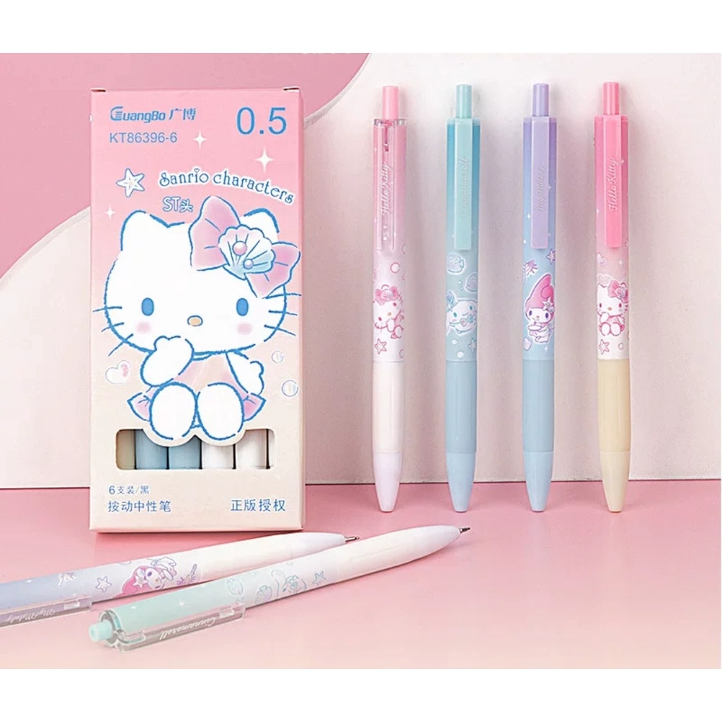 Guangbo sanrio characters ST pen 0.5mm black ink SET | Shopee Philippines