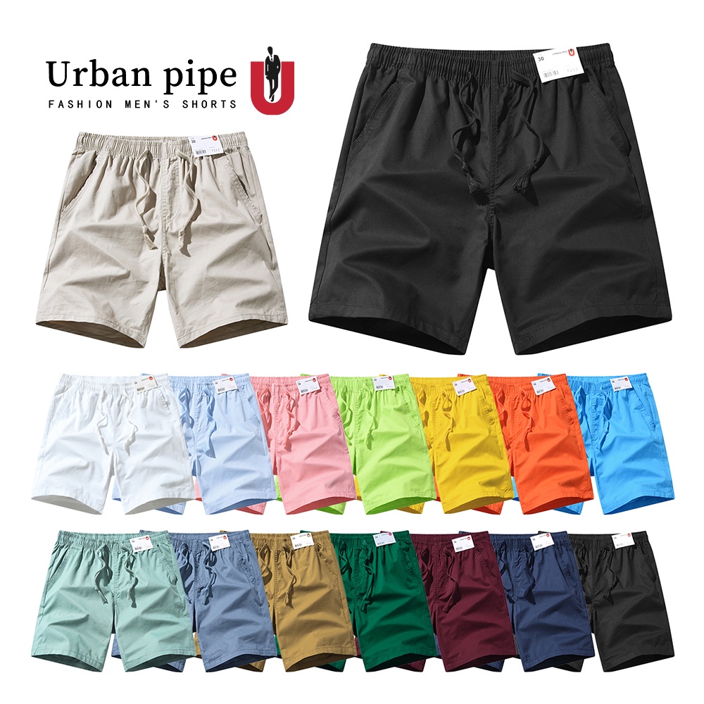 URBAN PIPE Below The Knee Plain Shorts For Men New Style 2023 100% ...