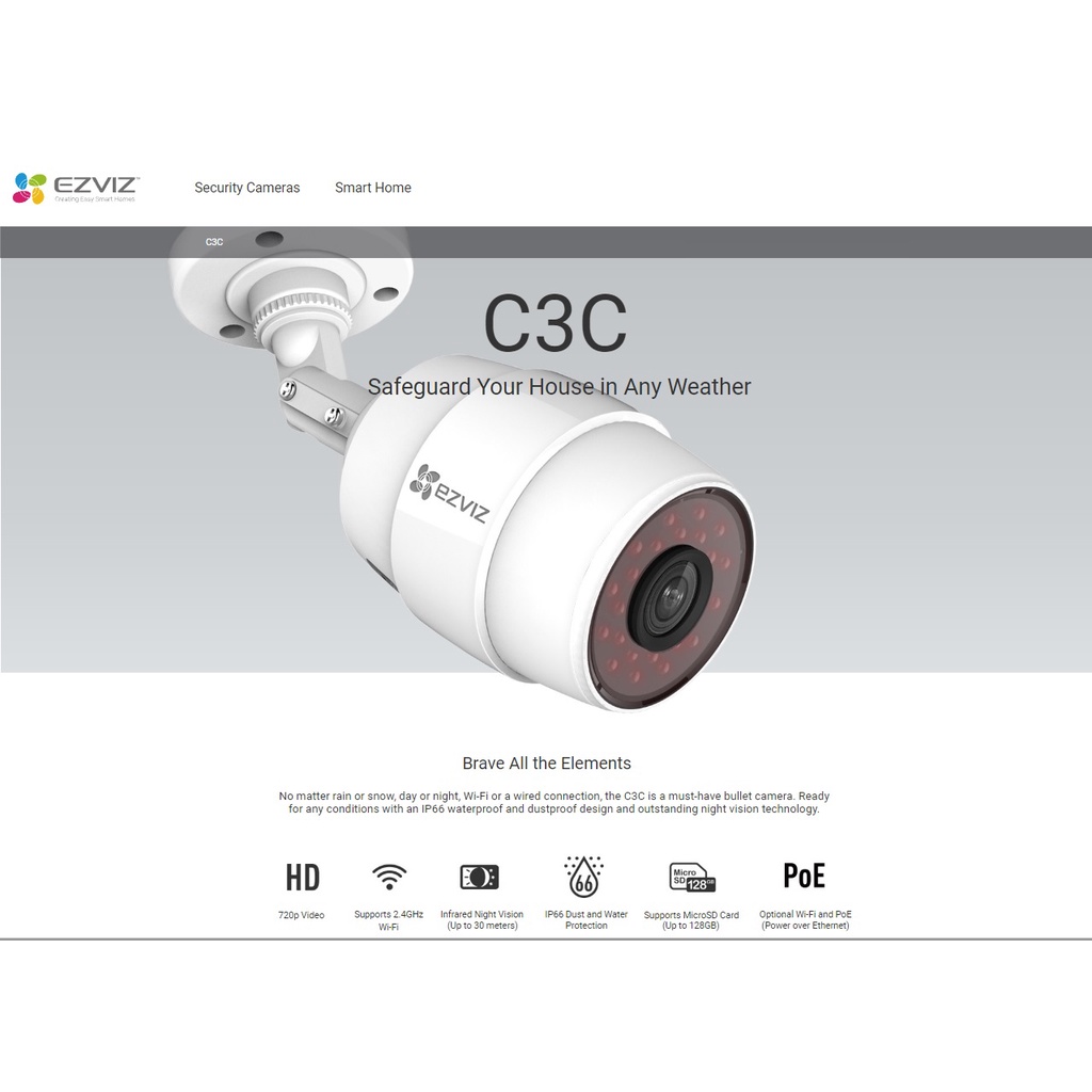 EZVIZ C3C Smart Home Security Camera 2MP | Shopee Philippines