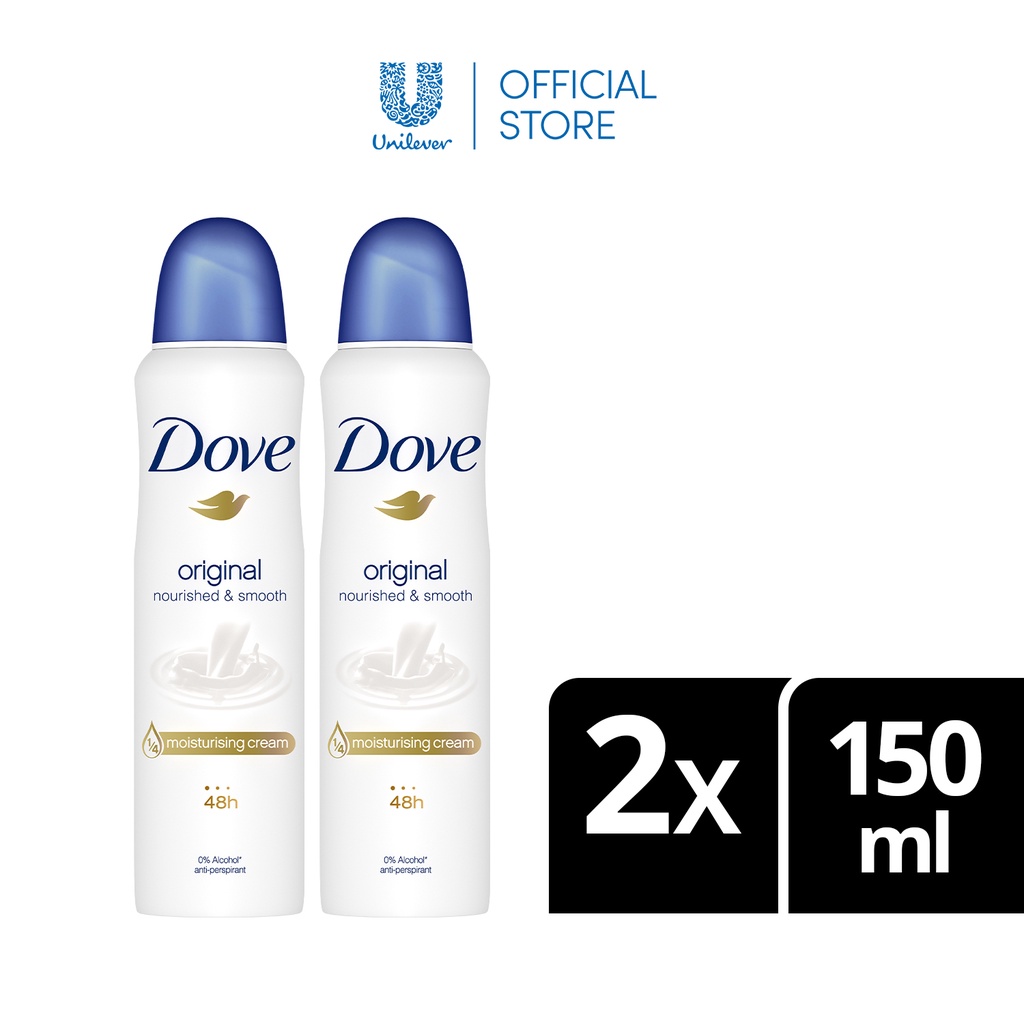 Dove Deodorant Spray Original 150ml (Bundle of 2) Shopee Philippines