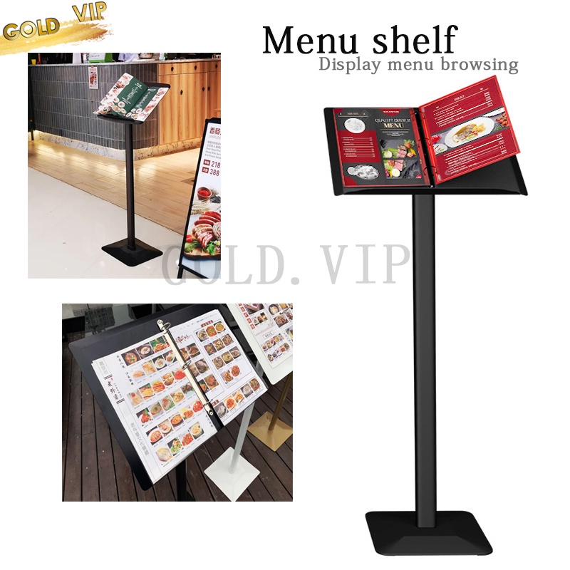 Menu rack Presentation stand Menu rack Landing billboard advertisement ...