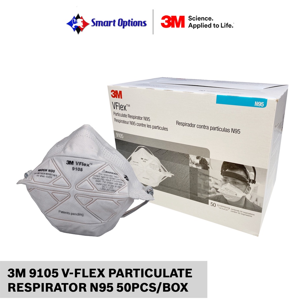 3m 9105 Vflex Particulate Respirator N95 1box50pcs Shopee Philippines 