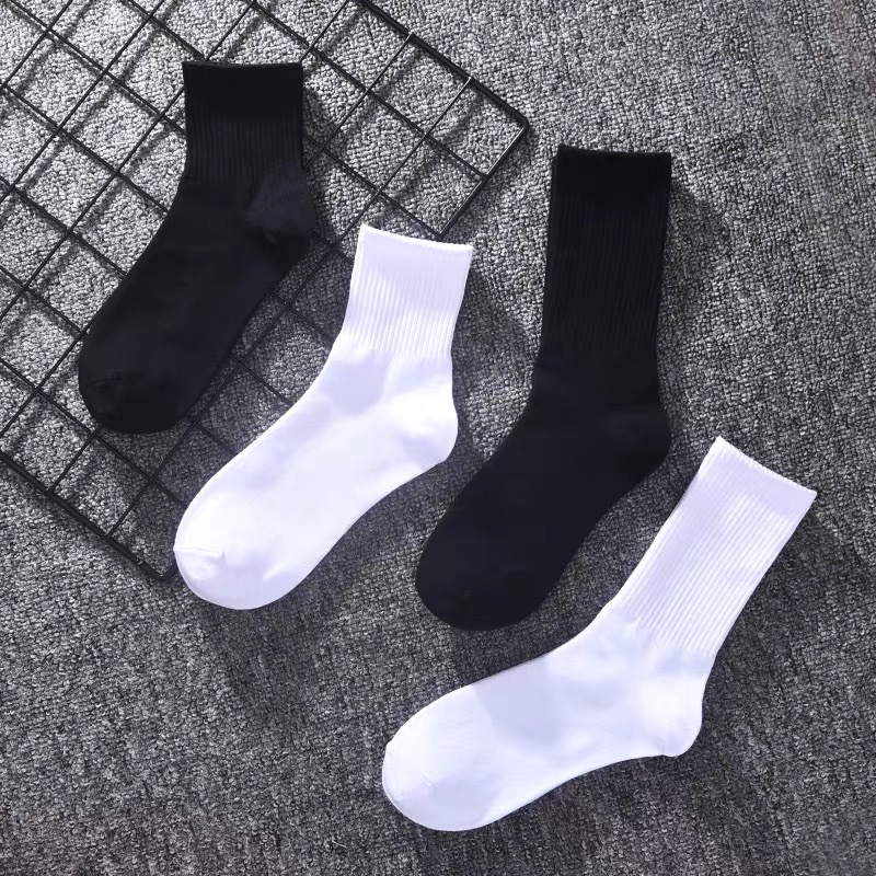 1 Pair Unisex Plain Sock Cotton Sport Socks | Shopee Philippines