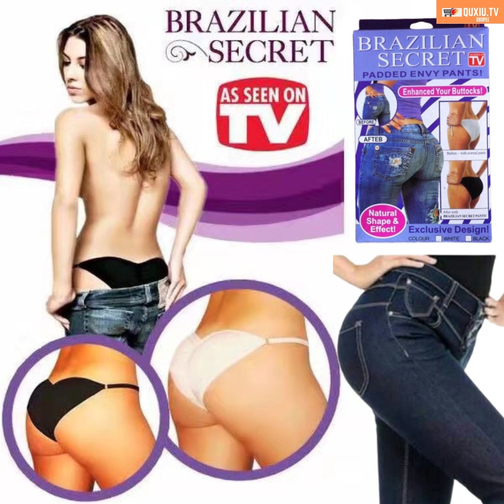 Seamless Buttlifting Panty with Foam Padded Brazilian Secret Padded