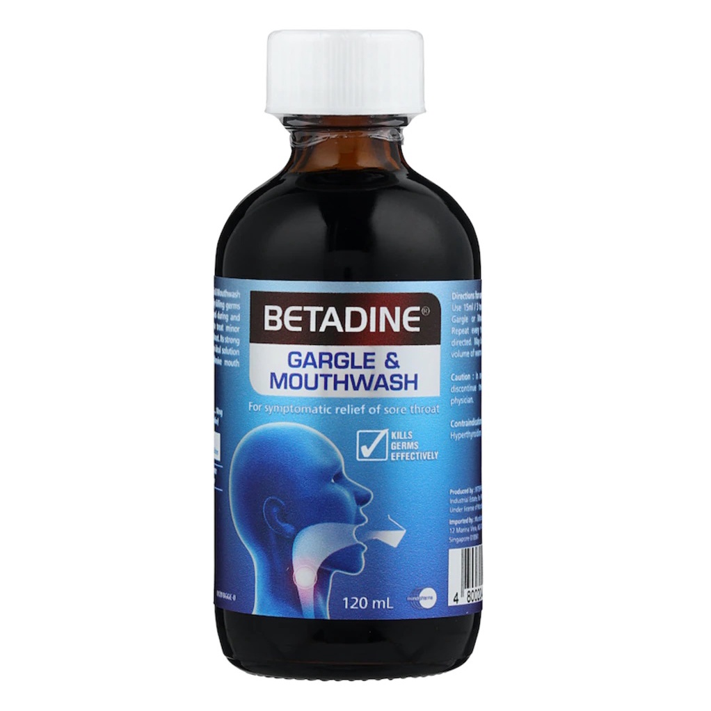 GmbH Betadine Gargle Bottle ( 120ml ) ( Antiseptic Solution ) Shopee