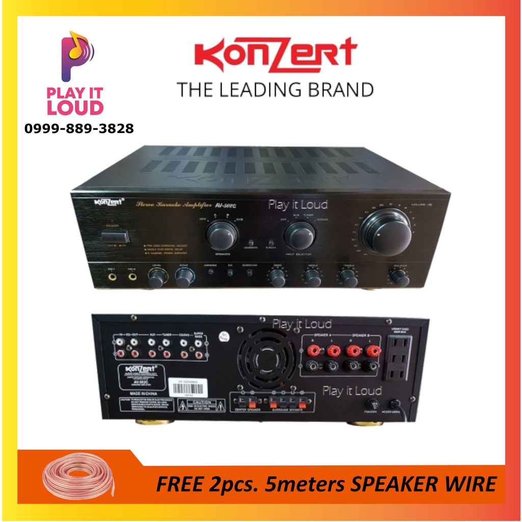 KONZERT AV502C STEREO KARAOKE AMPLIFIER 500x2 watts ORIGINAL Shopee
