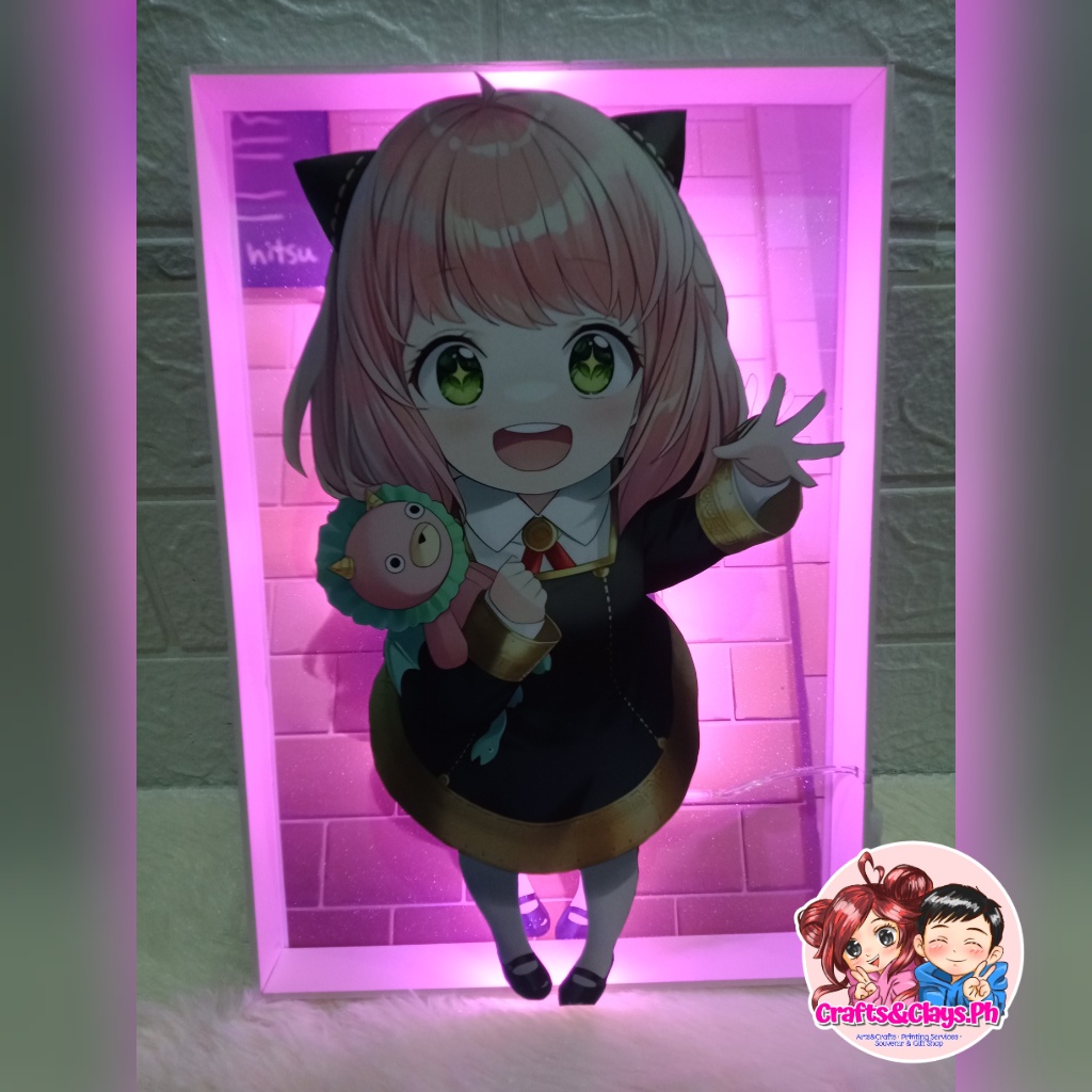 ANYA SpyXFamily 2D Lighted Wall Mural A4 Size / by Crafts&ClaysPH