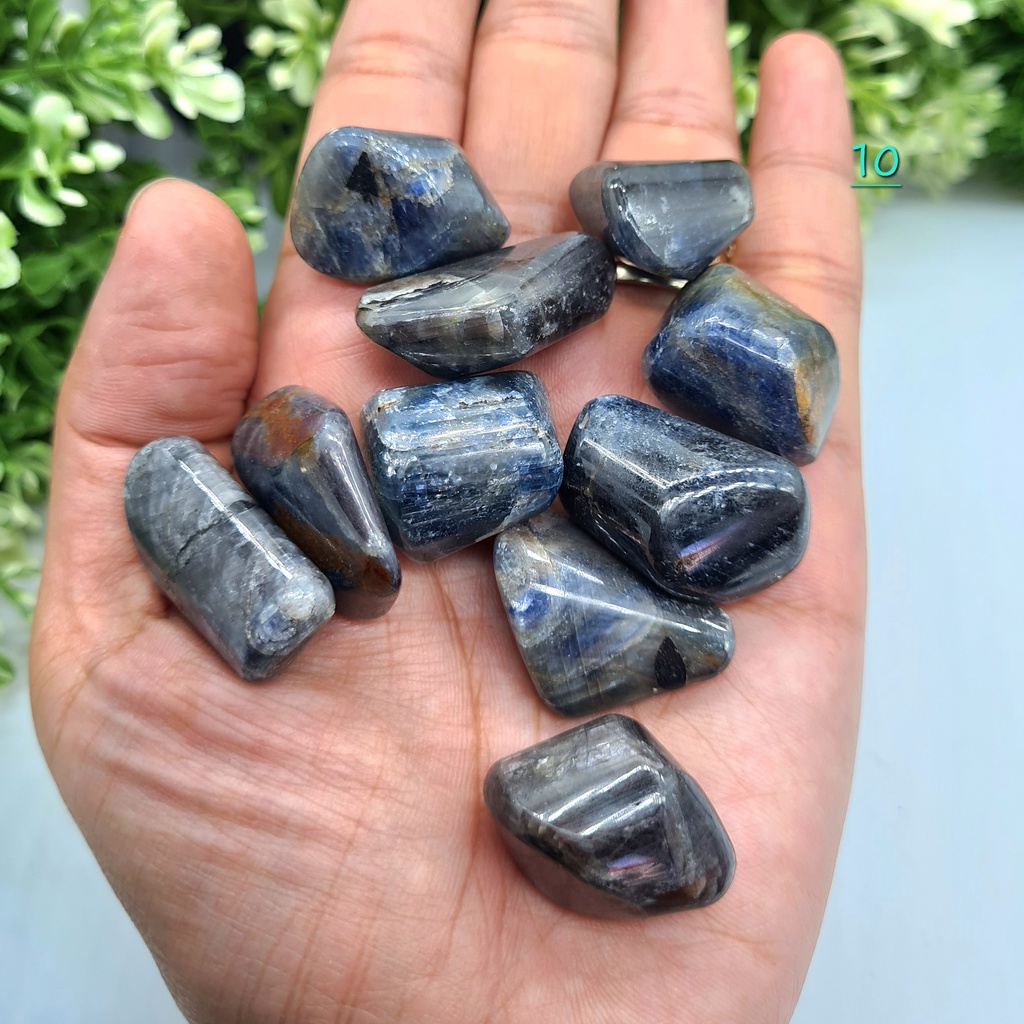 Blue Sapphire Tumbled Stone Large Sapphire Crystal Tumbled