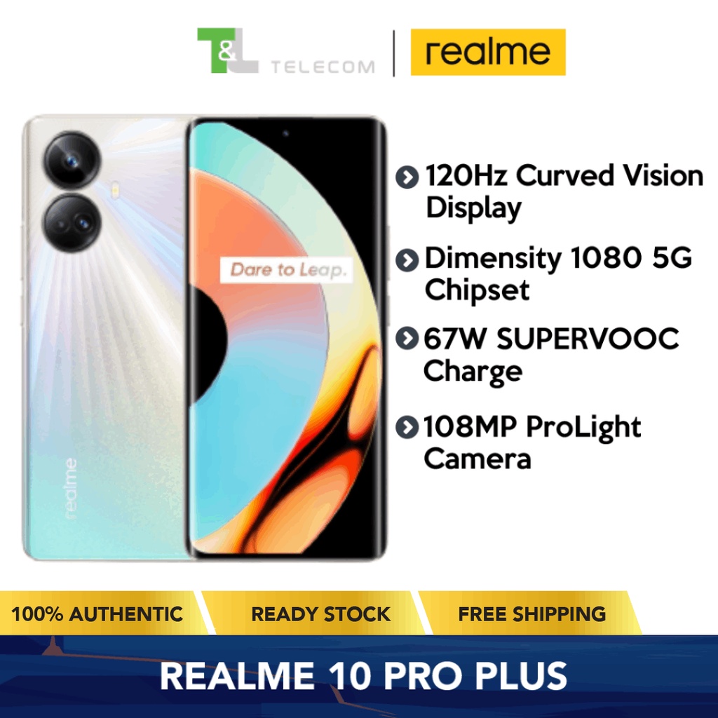 Realme 10 Pro Plus 5G 8GB + 128GB/256GB /12GB + 256GB | 120Hz Curved ...