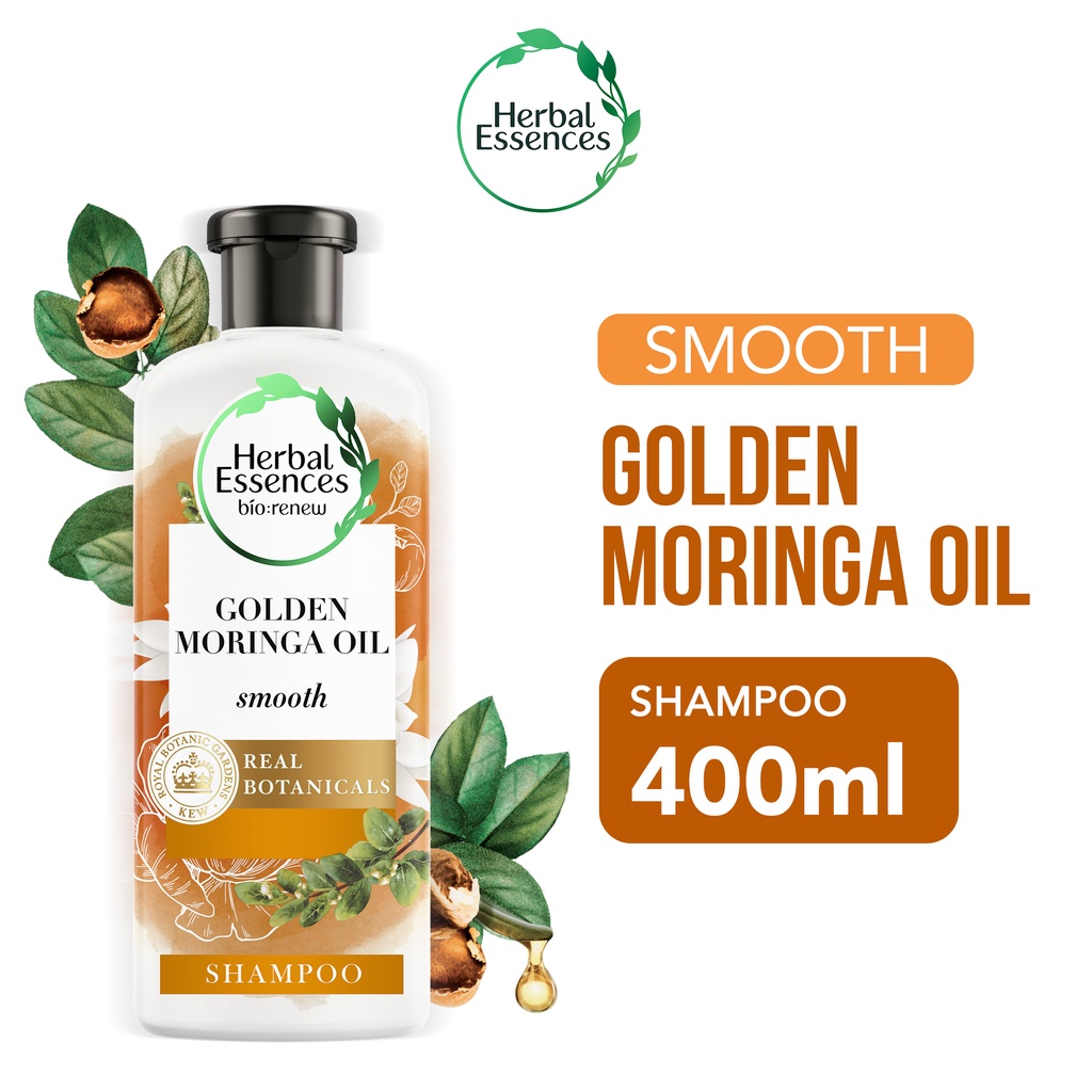 Herbal Essences Smooth Golden Moringa Oil Shampoo 400mL Shopee