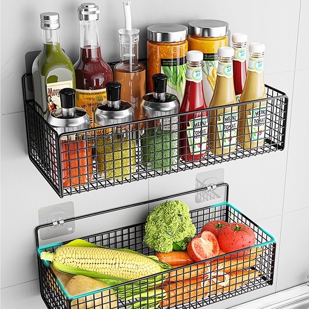 Cheap 2Layers Spice Rack Seasoning Storage Rack Door Spices Jars Condiments  Cutting Board Knife Racks Drain Stand Kitchen Organizer