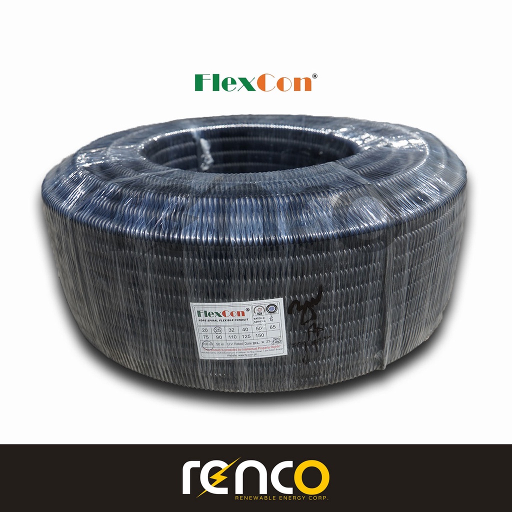 FlexCon HDPE Spiral Conduit UVrated for Outdoors (25mm / 32mm / 40mm