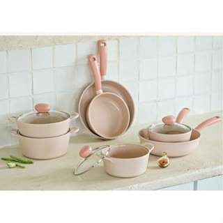 Neoflam Pink IH Induction Pot with Lid Cookware Set of 3P