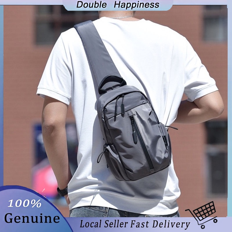 Simple,Wild Messenger Bag Men's Outdoor Leisure Sports Chest Bag Large Capacity Student Shoulder