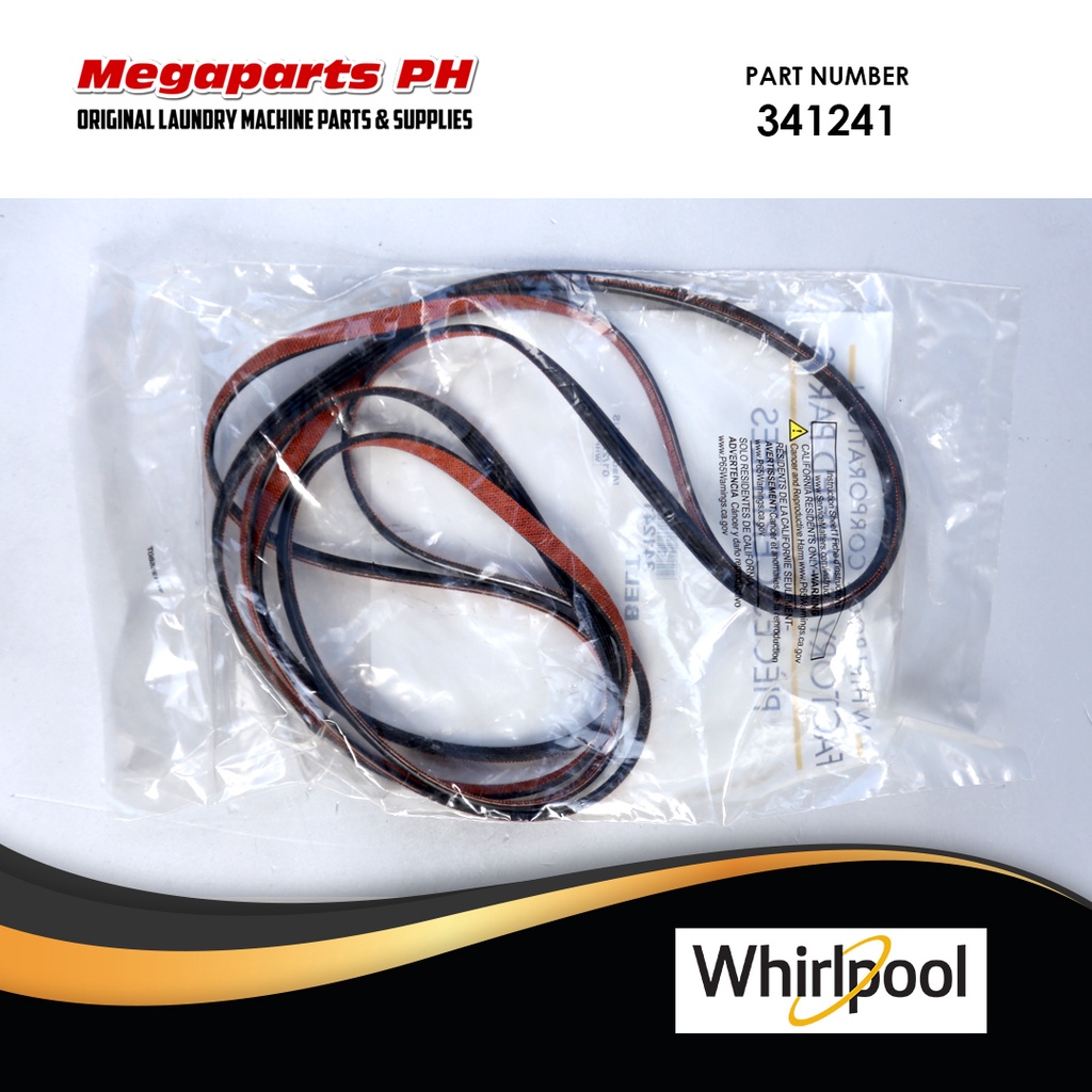 Whirlpool Dryer Belt 341241 (Genuine Part) Shopee Philippines