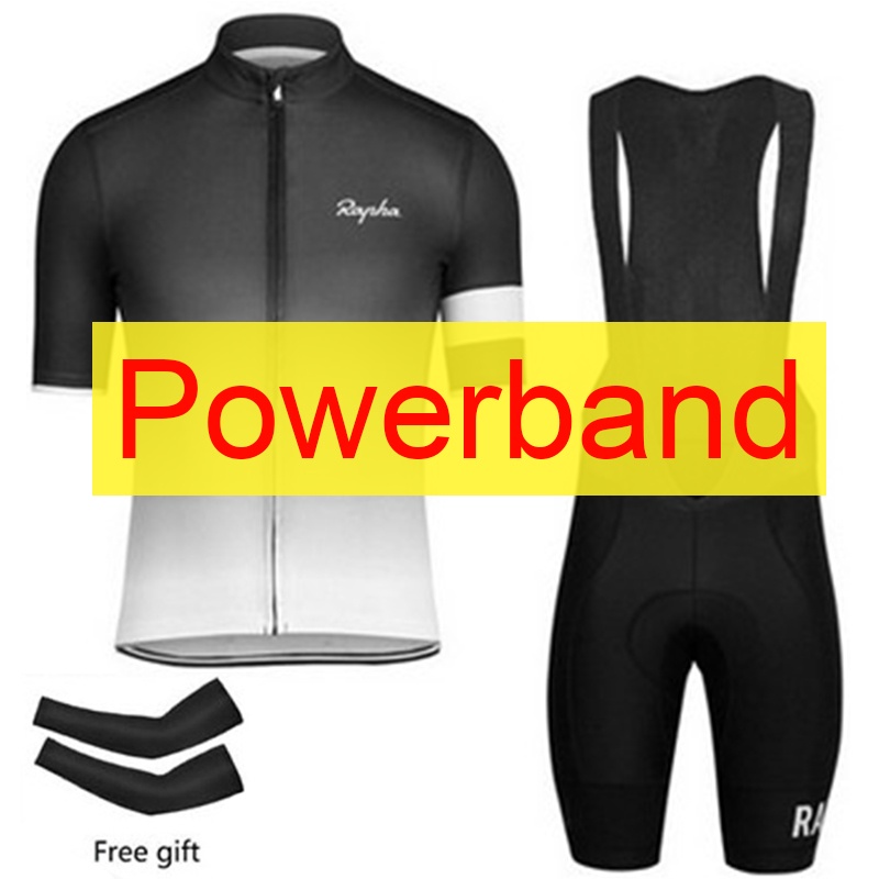 2023 Powerband outdoor mountain bike black white RAPHA Cycling Jersey