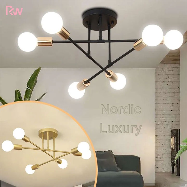 SHIMAIER LIGHTING Nordic Bedroom Ceiling Lamp Modern Minimalist (No