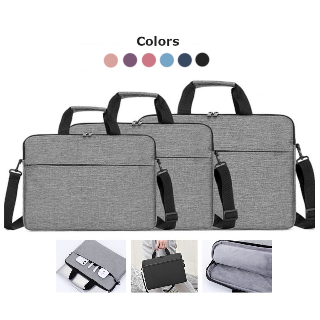 K03 Slim Laptop Bag Water Repelent Fabric with Plastic Strap Hook ...