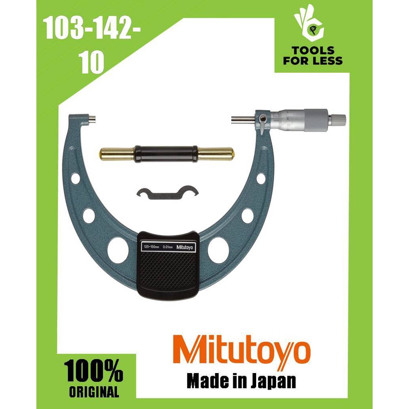 Authentic Mitutoyo Outside Micrometer 125 to 150mm Model 10314210