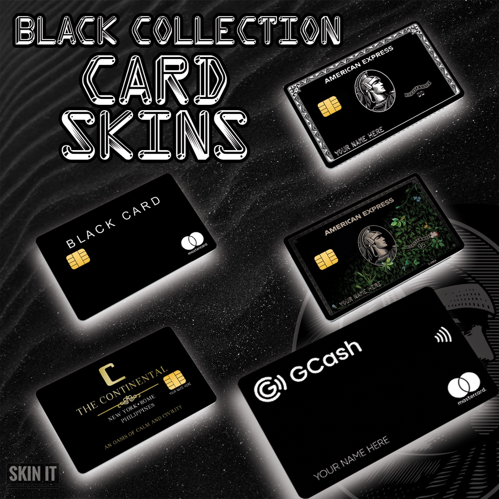 Black Card Bank Card Skin Stickers For Atms Shopee Philippines