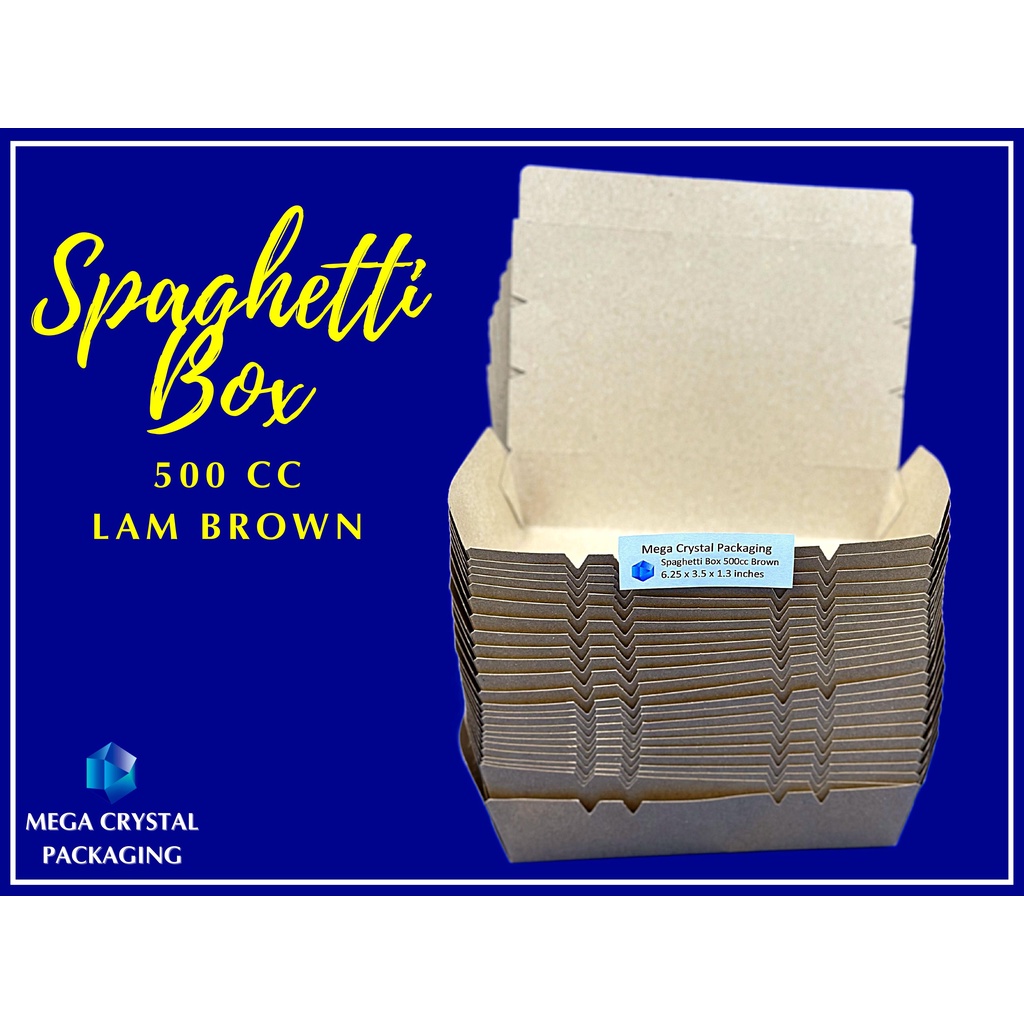 Earthpack Spaghetti 500cc Laminated Brown ( 25 pcs. Per Pack ) Lunch ...