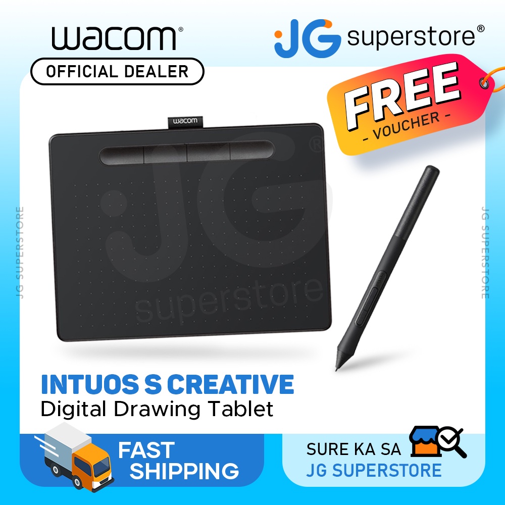 Intuos S Creative Drawing Tablet 8" Drawing Area, Pen 4K