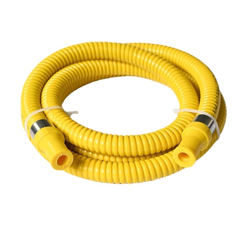 Metal Flexible Hose Natural Gas Propane Gas Pipe Explosion proof Plumbing Hoses Yellow