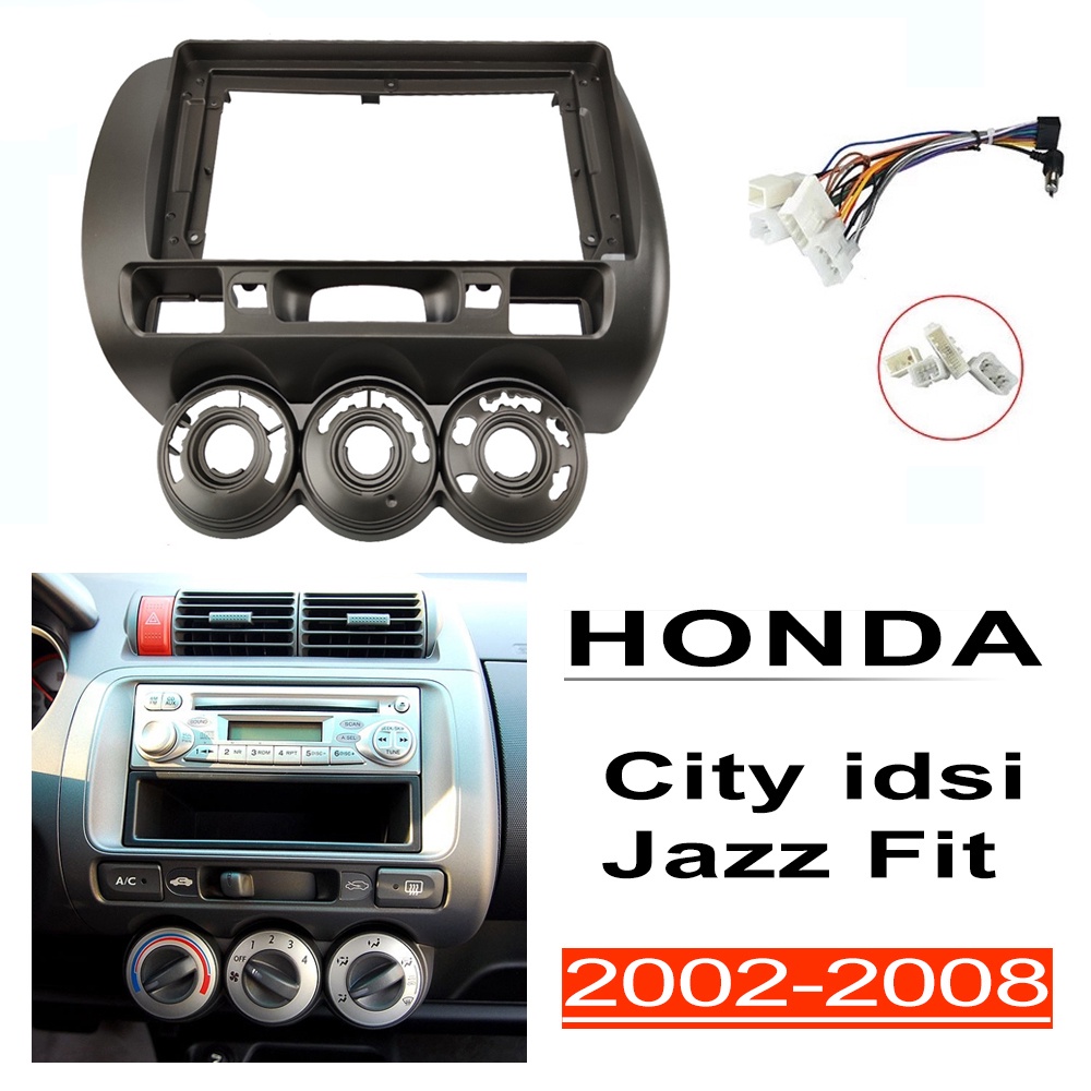 Car Radio Fascia For Honda Fit Jazz City Left Din Stereo