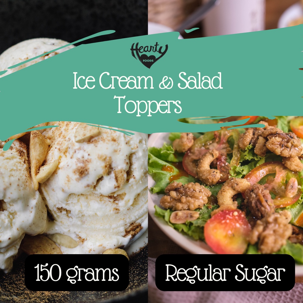 Regular Sugar Ice Cream & Salad Mixed Nut Toppers by Hearty Foods 150g