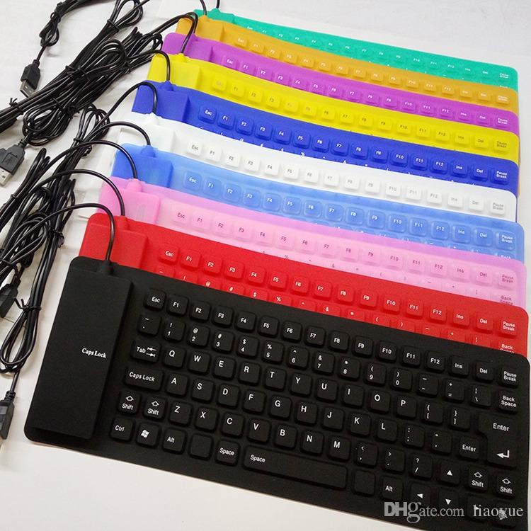 85 Keys Foldable Soft Keyboard Flexible Usb Mini Keyboard For Pc Laptop Black Pink Purple Blue 1692