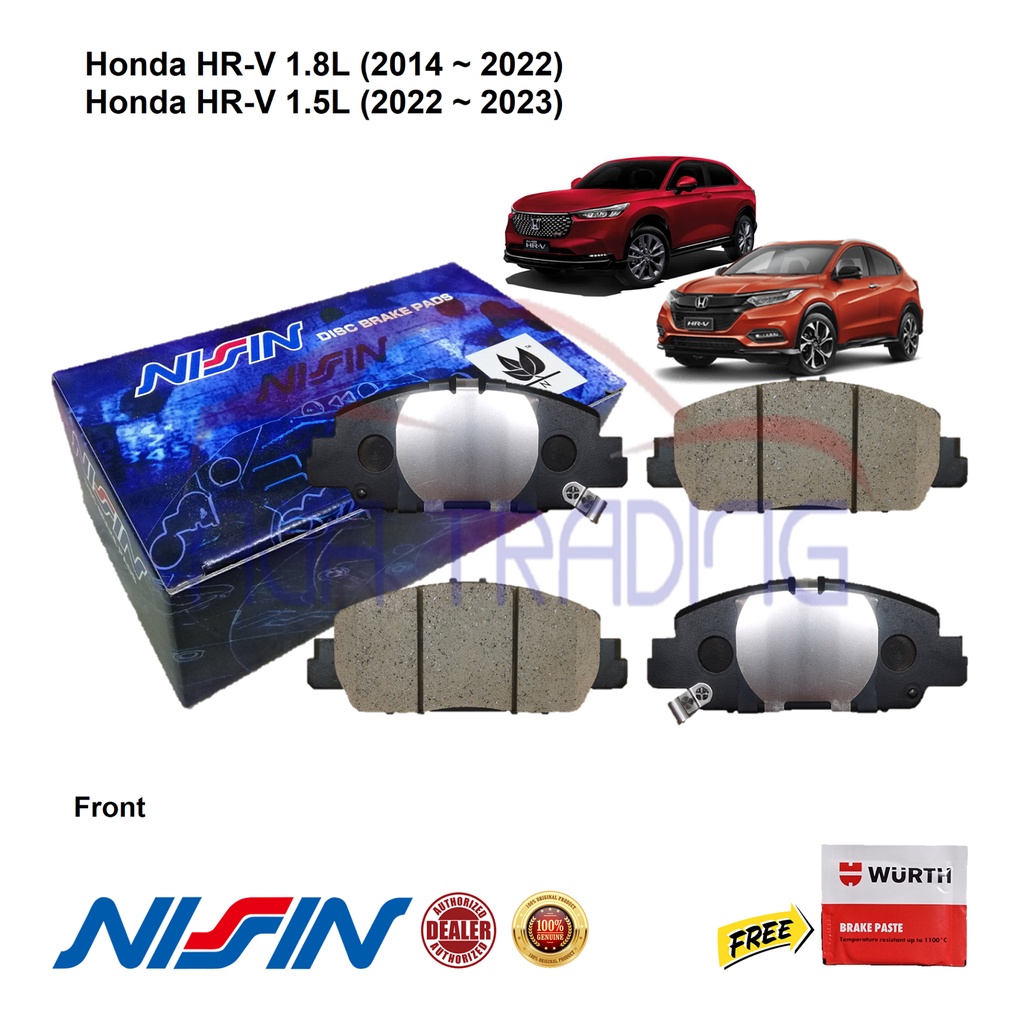 Genuine Nissin Front Brake Pads For Honda Hr V Honda Hr V