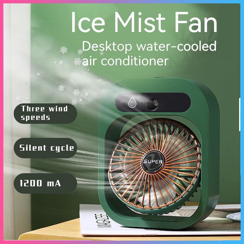 Portable USB Ice Fog Fan Nano Spray Ice Mist Air Conditioner Fogging ...