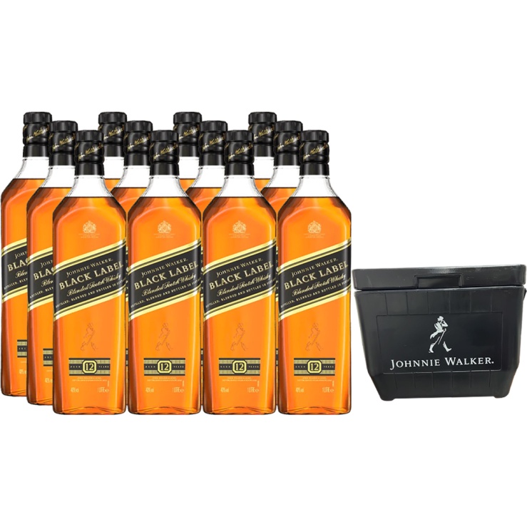 Buy 12x Johnnie Walker Black Label With Free Magna Chest Bottle Cooler 700ml Shopee Philippines