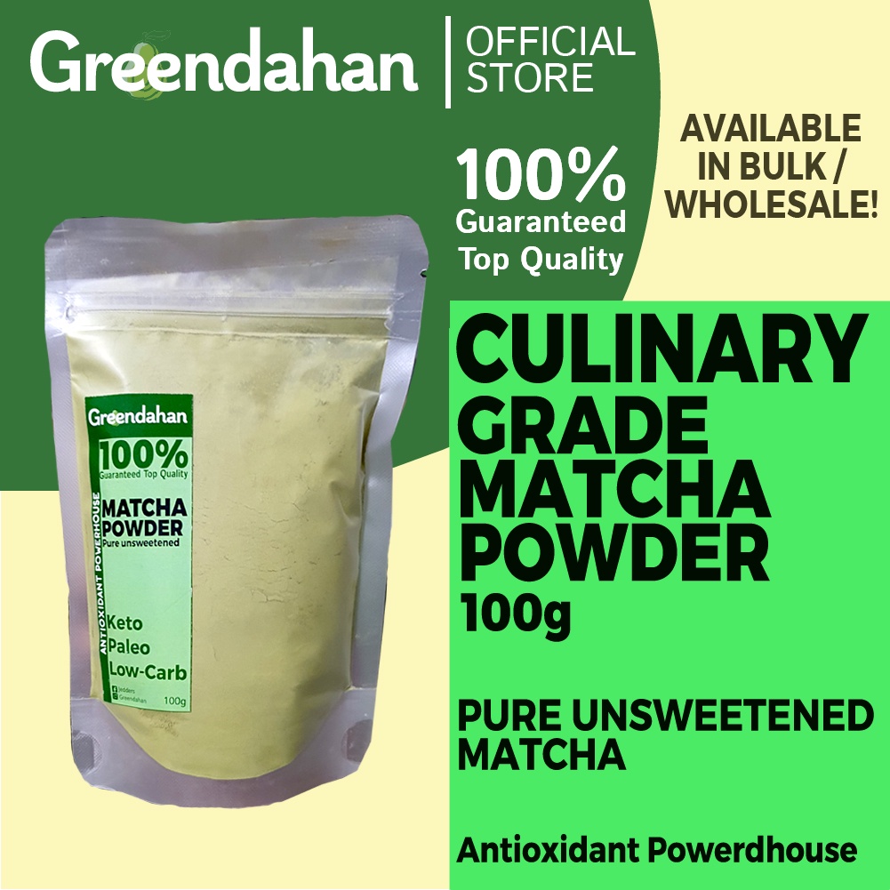 GREENDAHAN / Pure Matcha Powder Culinary Grade (Unsweetened) 100g ...