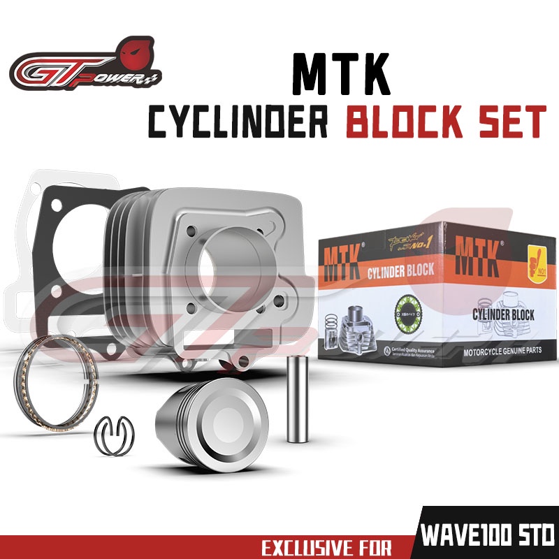 MTK Cylinder Block Set WAVE100 STD Φ50MM Φ53MM Φ54MM Φ56MM | Shopee ...