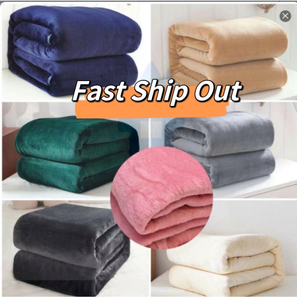 TNC Plain Microfiber Blanket 150x200cm, 125X200cm (DOUBLE AND SINGLE ...