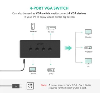 Ugreen VGA 4-Port USB KVM Switch Box (CM154/50280) | Shopee Philippines