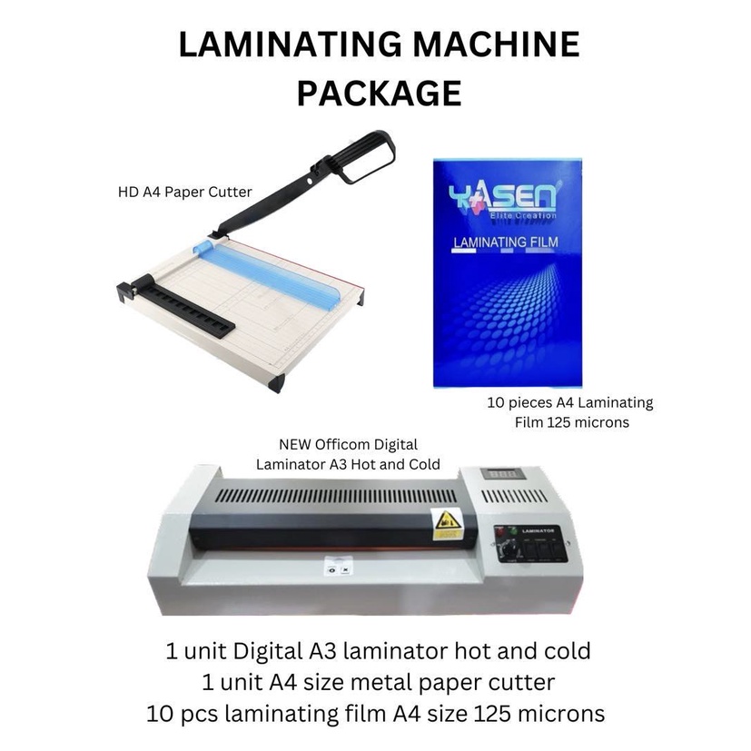 NEW A3 Digital Laminator Machine Package with A4 Paper Cutter and A4