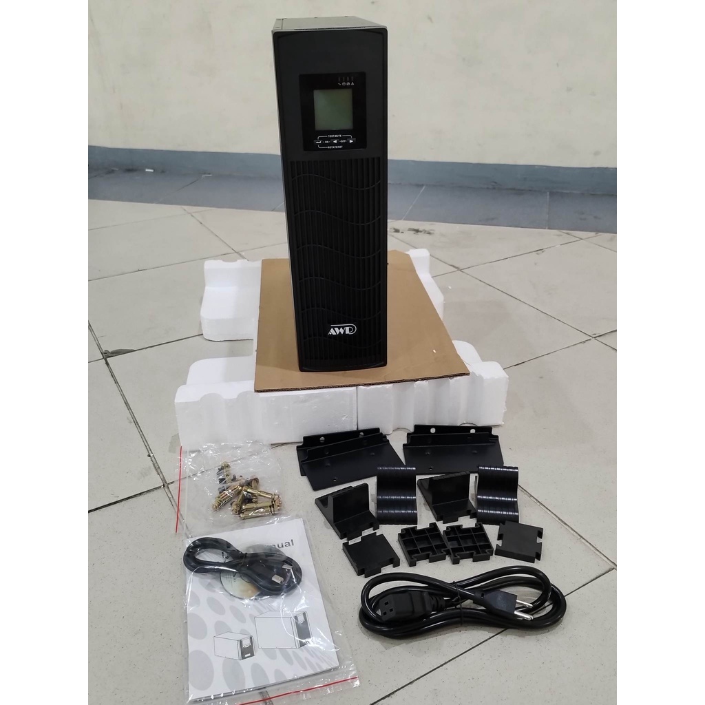 AWP ARC3000RT 3KVA/2400W Line Interactive, 6 US Sockets, LCD Display ...