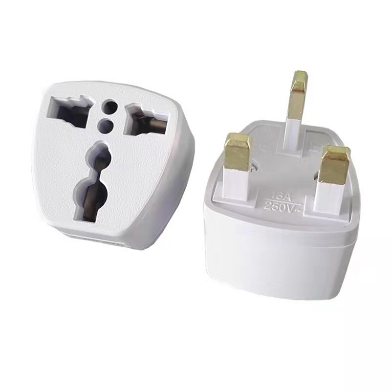 3 Pin Plug Adaptor UK Convert To Universal 2 & 3 Pin PlugIn stock