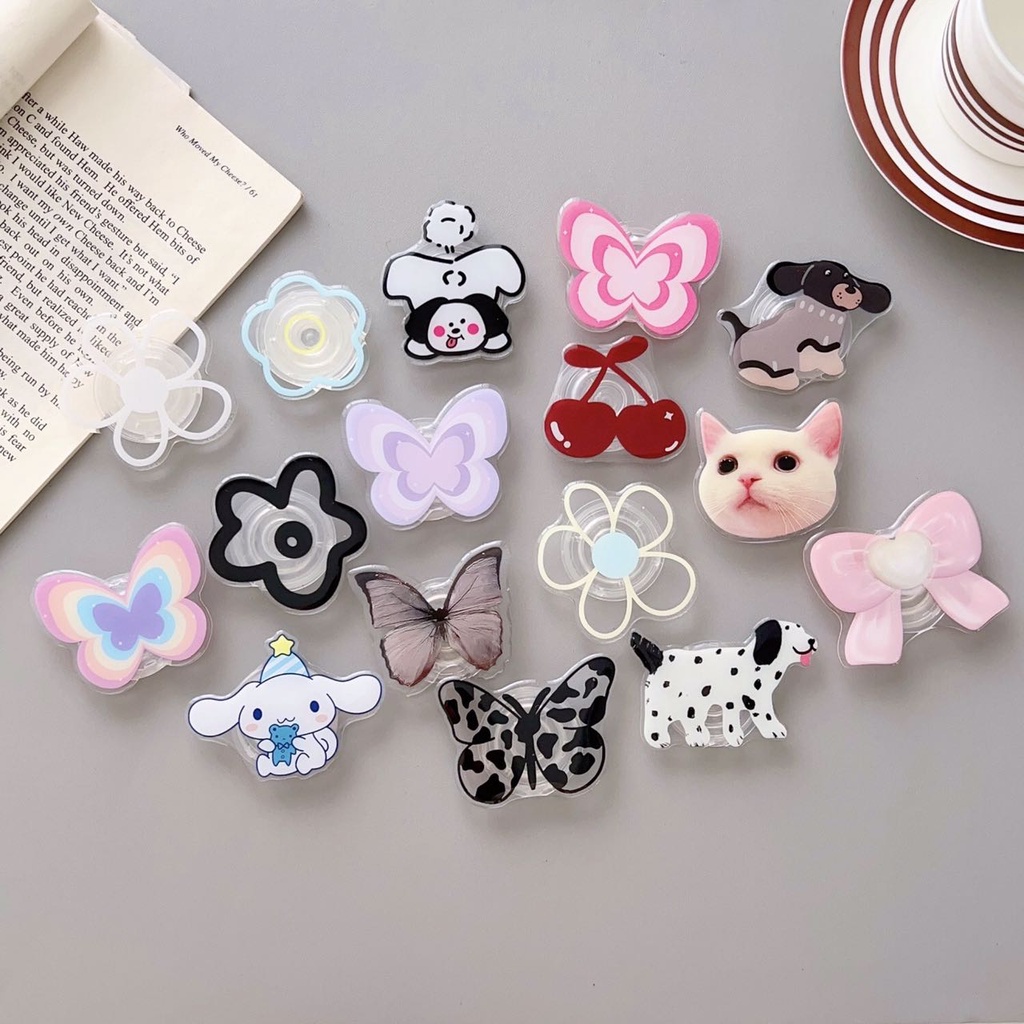 INS Gradient Fantasy Butterfly Korea phone Bracket Holder Ring ...