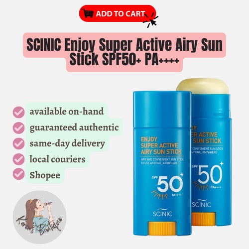 SCINIC Enjoy Super Active Airy Sun Stick SPF50+ PA++++ (new packaging ...
