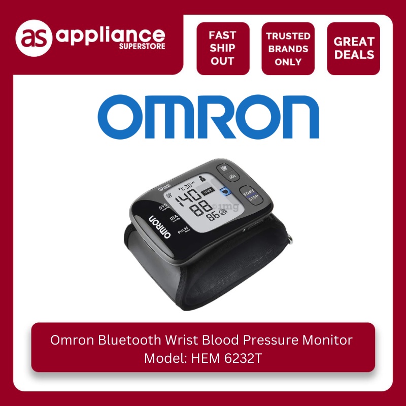 Omron Bluetooth Wrist Blood Pressure Monitor HEM 6232T Shopee Philippines